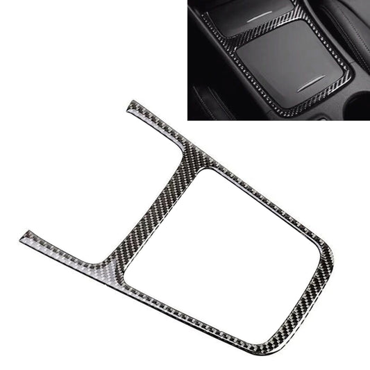 Car Carbon Fiber Central Control Panel Frame Decorative Sticker for Mercedes-Benz GLA 2015-2018 by buy2fix