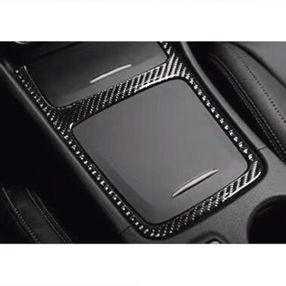 Car Carbon Fiber Central Control Panel Frame Decorative Sticker for Mercedes-Benz GLA 2015-2018 by buy2fix