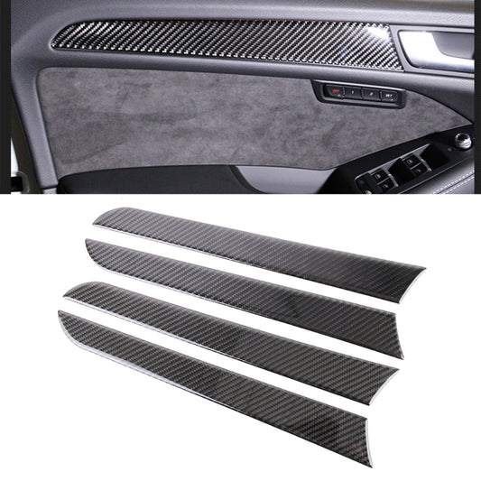 4 PCS Car Carbon Fiber Inner Door Panel Decorative Sticker for Audi A4L / A5 / Q5 2009-2016 - Car Interior Mouldings by buy2fix | Online Shopping UK | buy2fix