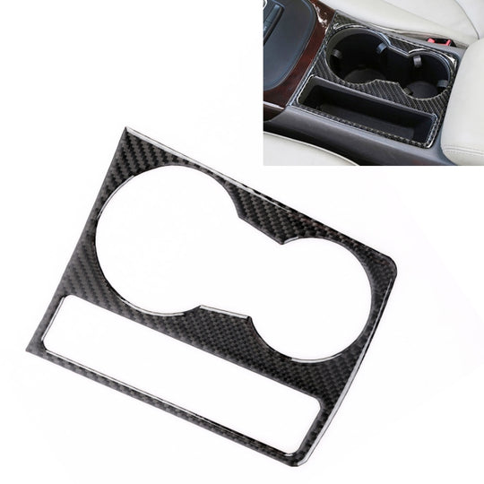 Car Carbon Fiber Water Cup Holder Decorative Sticker for Audi A4L / A5 / Q5 2009-2016