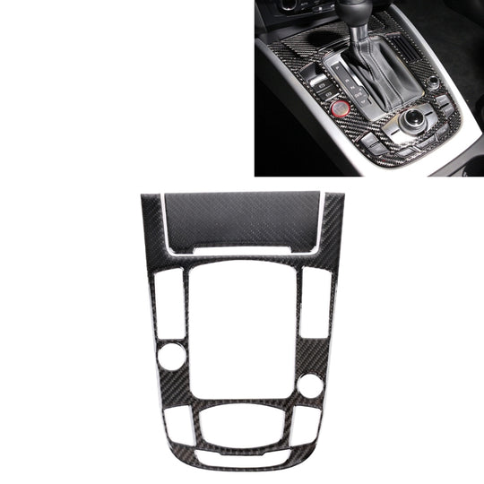 2 PCS Car Carbon Fiber Gear Panel Decorative Sticker for Audi A4L / A5 / Q5 2009-2016