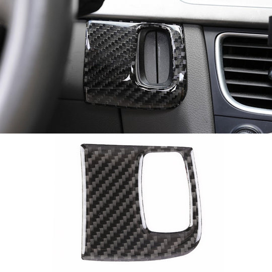 Autocollant décoratif de panneau de clé de voiture en Fiber de carbone, pour Audi A4L / A5 / Q5