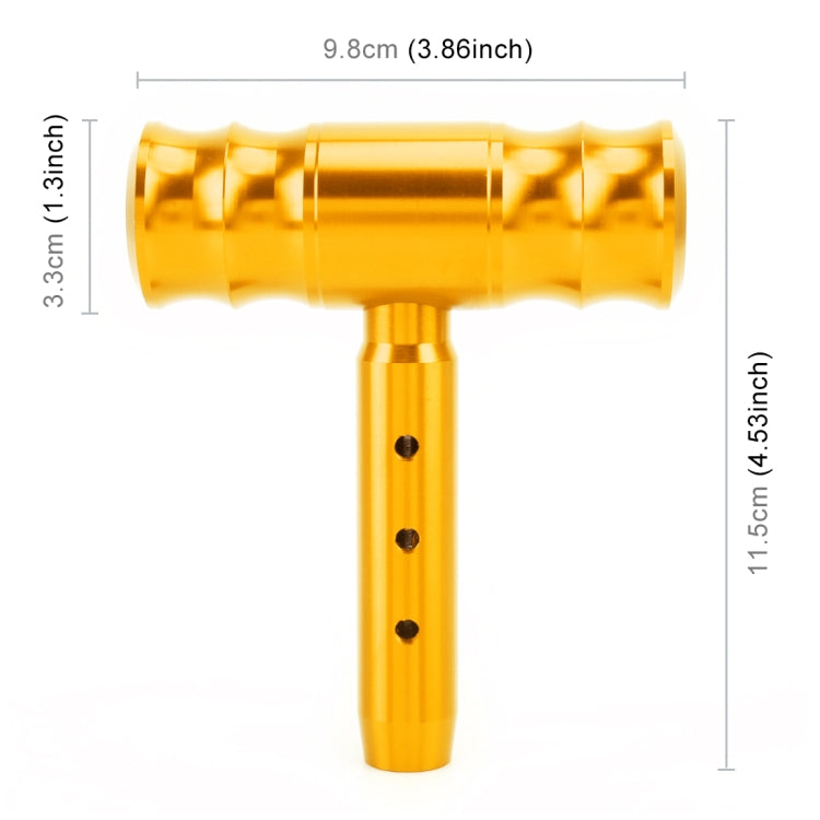 Universal Car Thread T-shaped Gear Head Gear Shift Knob(Gold) by buy2fix