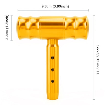 Universal Car Thread T-shaped Gear Head Gear Shift Knob(Gold) by buy2fix