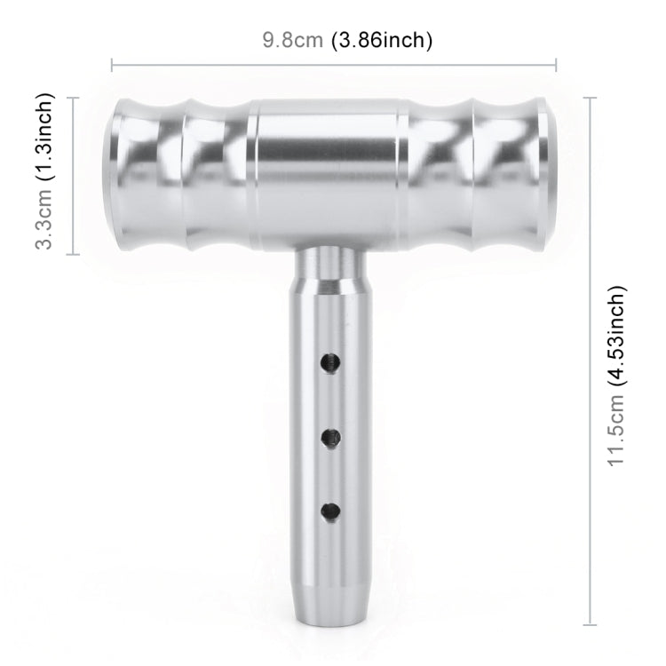 Universal Car Thread T-shaped Gear Head Gear Shift Knob(Silver) by buy2fix