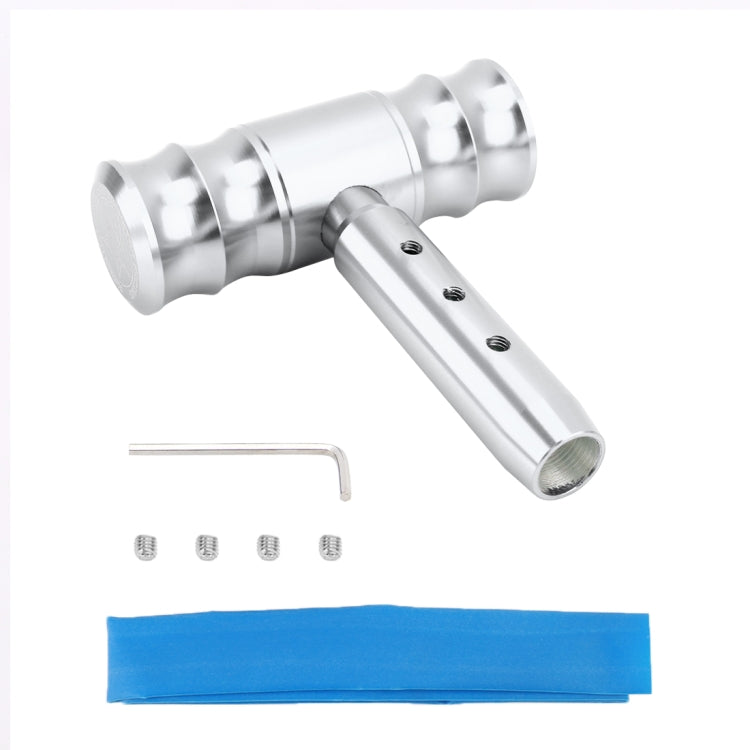 Universal Car Thread T-shaped Gear Head Gear Shift Knob(Silver) by buy2fix