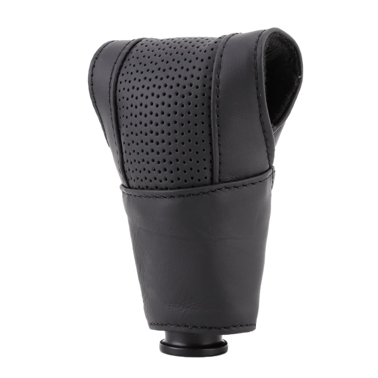 Universal Nonslip Breathable Genuine Leather Car Gear Shift Knob Cover(Black) - Shift Knob by buy2fix | Online Shopping UK | buy2fix