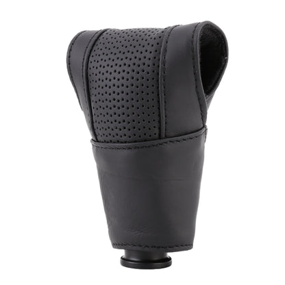 Universal Nonslip Breathable Genuine Leather Car Gear Shift Knob Cover(Black) - Shift Knob by buy2fix | Online Shopping UK | buy2fix