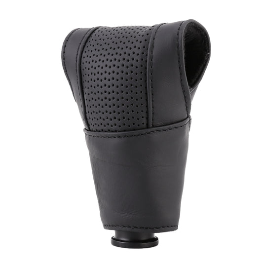 Universal Nonslip Breathable Genuine Leather Car Gear Shift Knob Cover(Black) - Shift Knob by buy2fix | Online Shopping UK | buy2fix