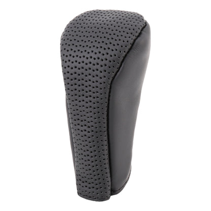 Universal Nonslip Breathable Genuine Leather Car Gear Shift Knob Cover(Black) - Shift Knob by buy2fix | Online Shopping UK | buy2fix