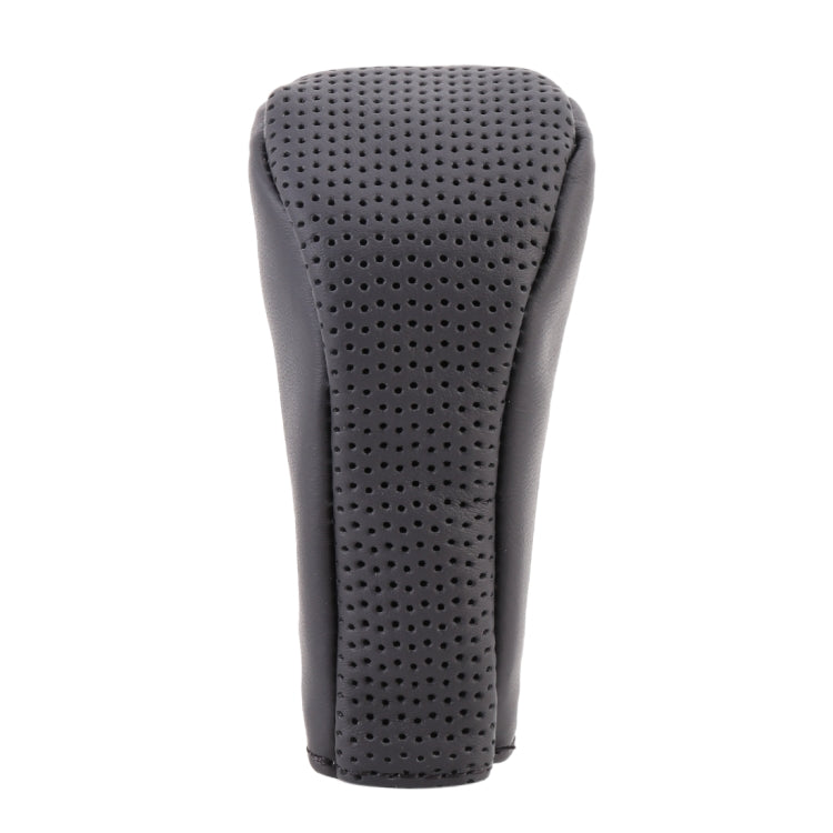 Universal Nonslip Breathable Genuine Leather Car Gear Shift Knob Cover(Black) - Shift Knob by buy2fix | Online Shopping UK | buy2fix