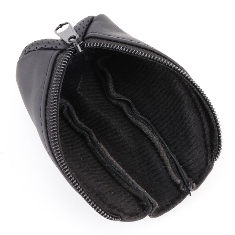 Universal Nonslip Breathable Genuine Leather Car Gear Shift Knob Cover(Black) - Shift Knob by buy2fix | Online Shopping UK | buy2fix