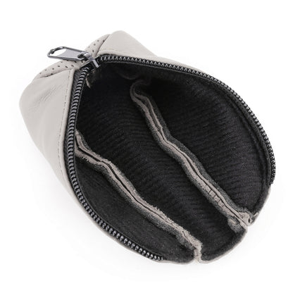 Universal Nonslip Breathable Genuine Leather Car Gear Shift Knob Cover(Grey) by buy2fix