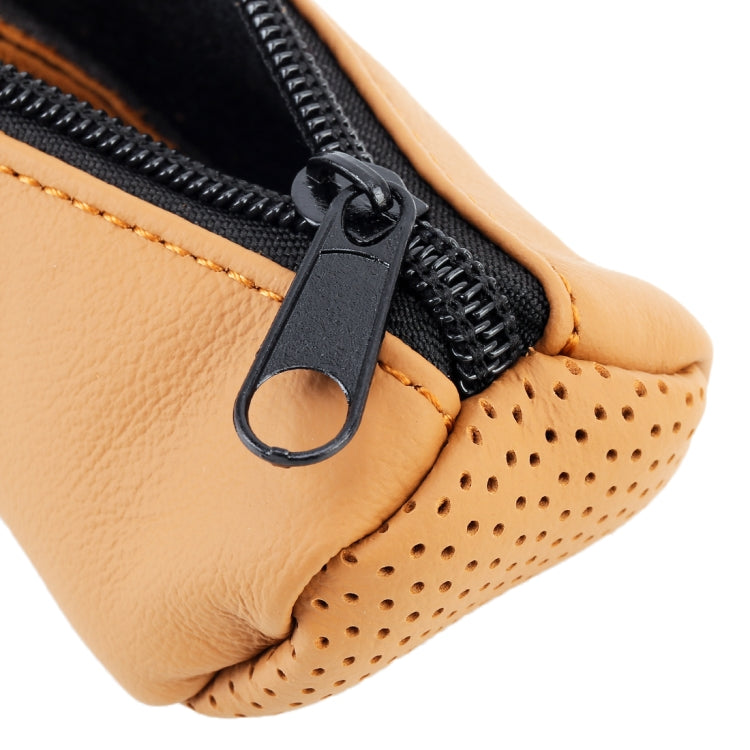 Universal Nonslip Breathable Genuine Leather Car Gear Shift Knob Cover(Brown) by buy2fix