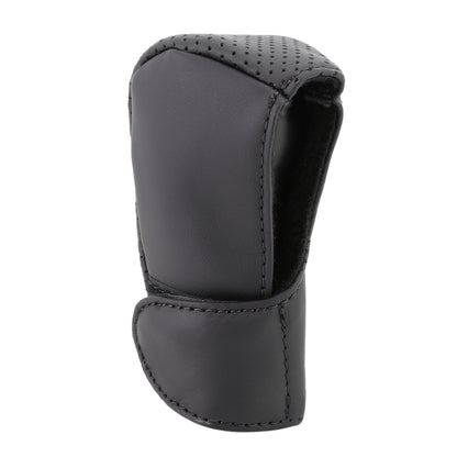 Universal Nonslip Breathable Genuine Leather Car Gear Shift Knob Cover(Black) by buy2fix