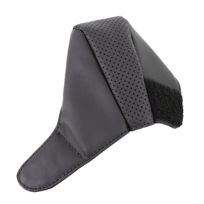 Universal Nonslip Breathable Genuine Leather Car Gear Shift Knob Cover(Black) by buy2fix