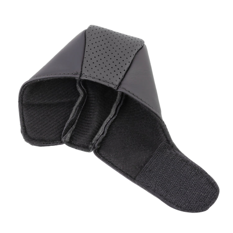 Universal Nonslip Breathable Genuine Leather Car Gear Shift Knob Cover(Black) by buy2fix