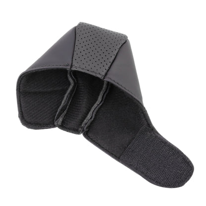 Universal Nonslip Breathable Genuine Leather Car Gear Shift Knob Cover(Black) by buy2fix