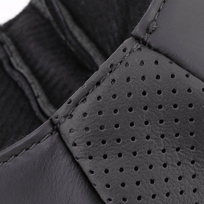 Universal Nonslip Breathable Genuine Leather Car Gear Shift Knob Cover(Black) by buy2fix