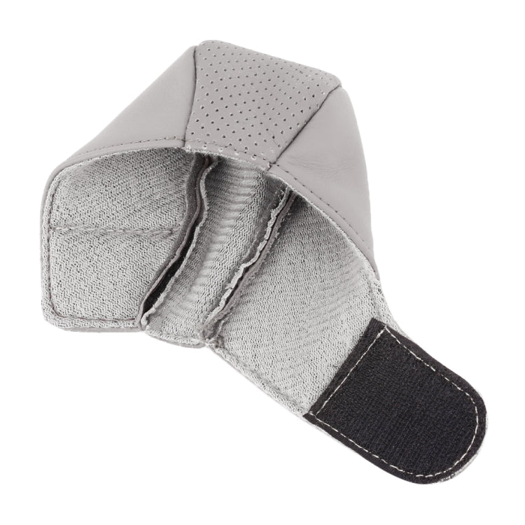 Universal Nonslip Breathable Genuine Leather Car Gear Shift Knob Cover(Grey) by buy2fix