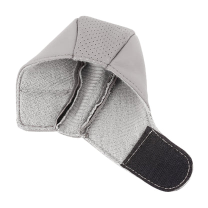 Universal Nonslip Breathable Genuine Leather Car Gear Shift Knob Cover(Grey) by buy2fix