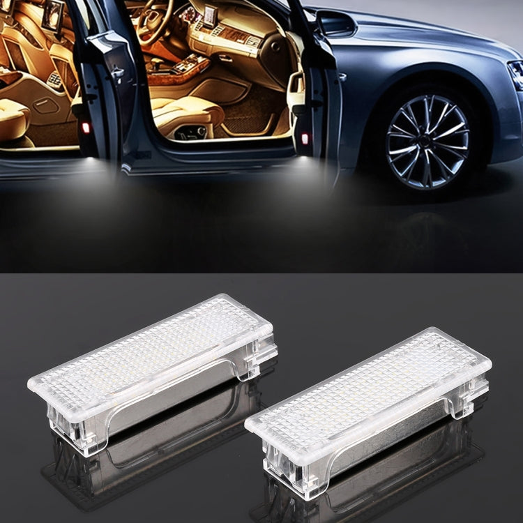 2 PCS LED Car DC 12V 1.5W 6000K 100LM Door Lights 18LEDs SMD-3528 Lamps for BMW E81(White Light) - Atmosphere lights by buy2fix | Online Shopping UK | buy2fix