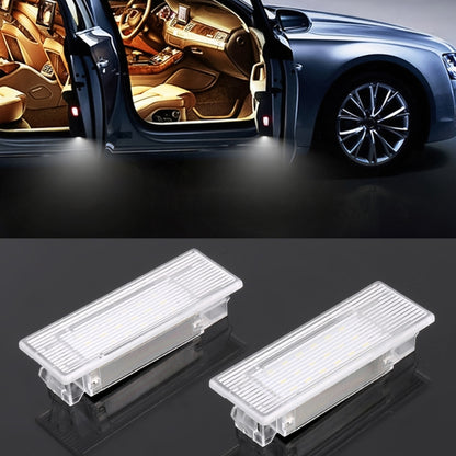 2 PCS LED Car DC 12V 1.5W 6000K 100LM Door Lights 18LEDs SMD-3014 Lamps for BMW F10(White Light) - Atmosphere lights by buy2fix | Online Shopping UK | buy2fix