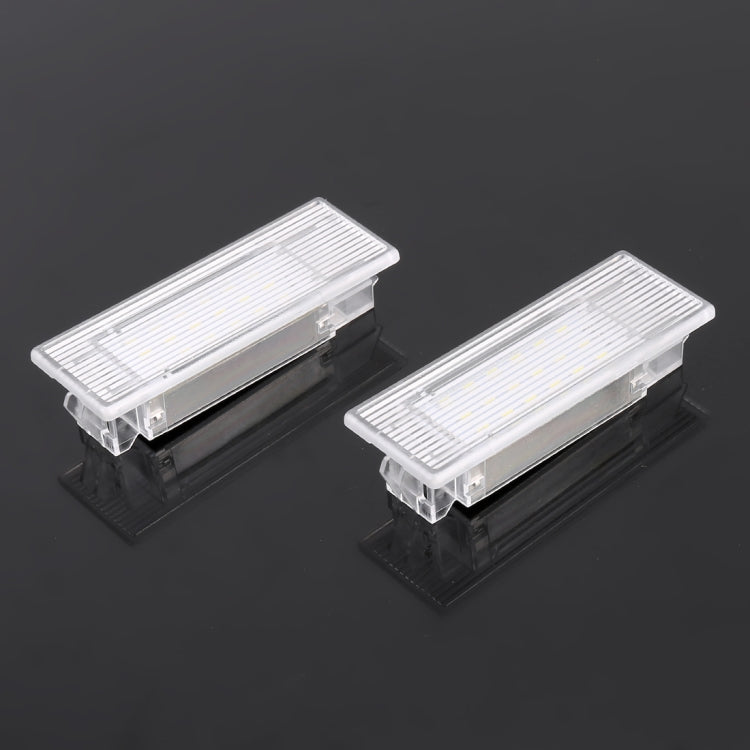 2 PCS LED Car DC 12V 1.5W 6000K 100LM Door Lights 18LEDs SMD-3014 Lamps for BMW F10(White Light) - Atmosphere lights by buy2fix | Online Shopping UK | buy2fix