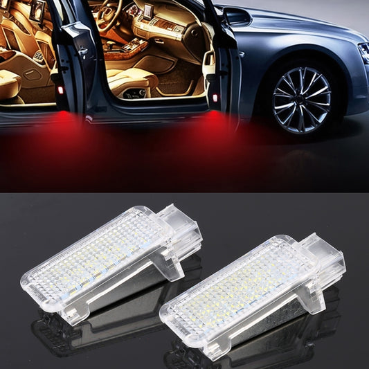2 PCS LED Car DC 12V 1.5W Door Lights Lamps for Audi / Volkswagen(Red Light) - Atmosphere lights by buy2fix | Online Shopping UK | buy2fix