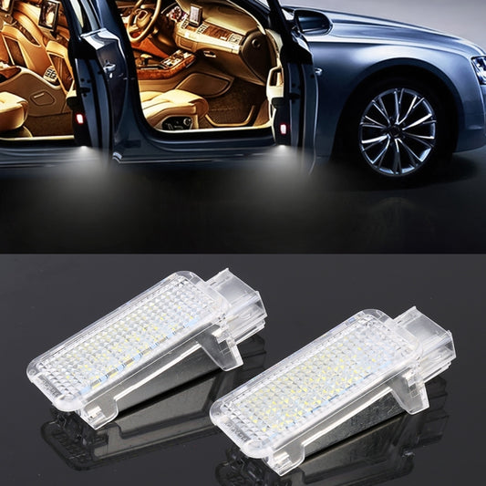 2 PCS LED Car DC 12V 1.5W Door Lights Lamps for Audi / Volkswagen(White Light) - Atmosphere lights by buy2fix | Online Shopping UK | buy2fix