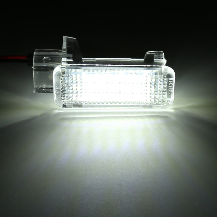 2 PCS LED Car DC 12V 1.5W Door Lights Lamps for Audi / Volkswagen(White Light) - Atmosphere lights by buy2fix | Online Shopping UK | buy2fix