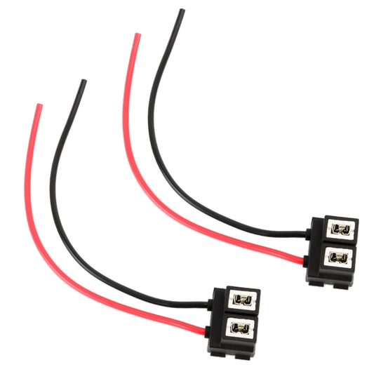 2 PCS Car H7 Ceramics Elbow Bulb Holder Base Female Socket with Wire - Wires by buy2fix | Online Shopping UK | buy2fix