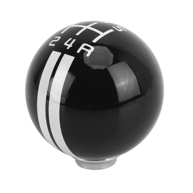 Universal Vehicle Ball Shape Modified Resin Shifter Manual 5-Speed Gear Shift Knob(Black White) by buy2fix