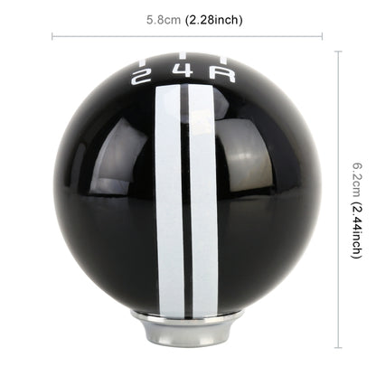 Universal Vehicle Ball Shape Modified Resin Shifter Manual 5-Speed Gear Shift Knob(Black White) by buy2fix