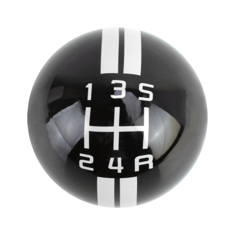 Universal Vehicle Ball Shape Modified Resin Shifter Manual 5-Speed Gear Shift Knob(Black White) by buy2fix
