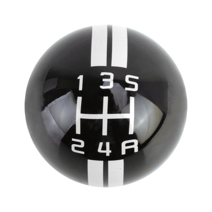 Universal Vehicle Ball Shape Modified Resin Shifter Manual 5-Speed Gear Shift Knob(Black White) by buy2fix