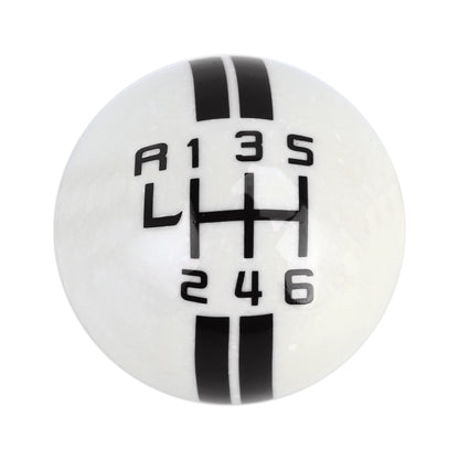 Universal Vehicle Ball Shape Modified Resin Shifter Manual 6-Speed Left-R Gear Shift Knob(Black) by buy2fix