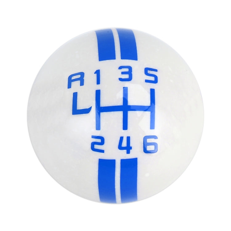 Universal Vehicle Ball Shape Modified Resin Shifter Manual 6-Speed Left-R Gear Shift Knob(Blue) by buy2fix