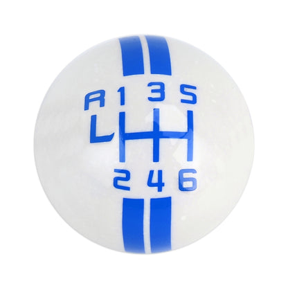 Universal Vehicle Ball Shape Modified Resin Shifter Manual 6-Speed Left-R Gear Shift Knob(Blue) by buy2fix