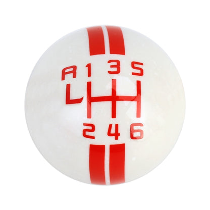Universal Vehicle Ball Shape Modified Resin Shifter Manual 6-Speed Left-R Gear Shift Knob(Red) by buy2fix