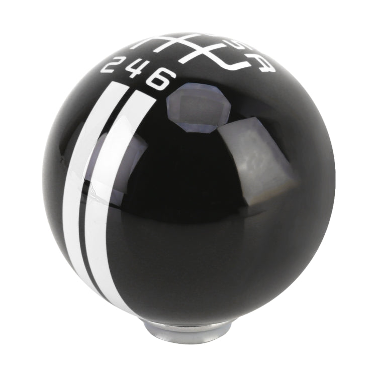 Universal Vehicle Ball Shape Modified Resin Shifter Manual 6-Speed Right-R Gear Shift Knob(Black White) by buy2fix