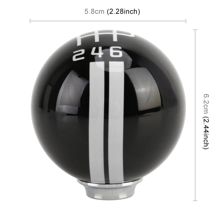 Universal Vehicle Ball Shape Modified Resin Shifter Manual 6-Speed Right-R Gear Shift Knob(Black White) by buy2fix