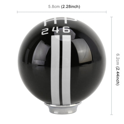 Universal Vehicle Ball Shape Modified Resin Shifter Manual 6-Speed Right-R Gear Shift Knob(Black White) by buy2fix