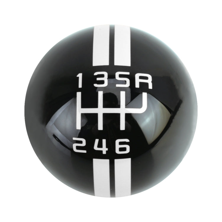 Universal Vehicle Ball Shape Modified Resin Shifter Manual 6-Speed Right-R Gear Shift Knob(Black White) by buy2fix