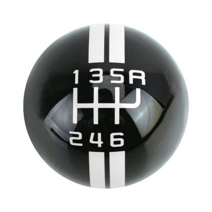 Universal Vehicle Ball Shape Modified Resin Shifter Manual 6-Speed Right-R Gear Shift Knob(Black White) by buy2fix