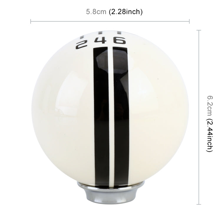 Universal Vehicle Ball Shape Modified Resin Shifter Manual 6-Speed Right-R Gear Shift Knob(Black) by buy2fix