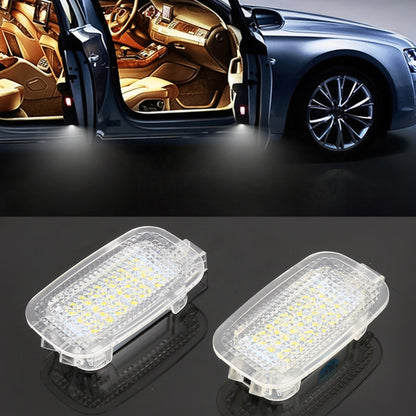 2 PCS LED Car DC 12V 1.5W 6000K 100LM Door Lights Lamps 18LEDs SMD-3528 Lamps for Mercedes Benz - Atmosphere lights by buy2fix | Online Shopping UK | buy2fix