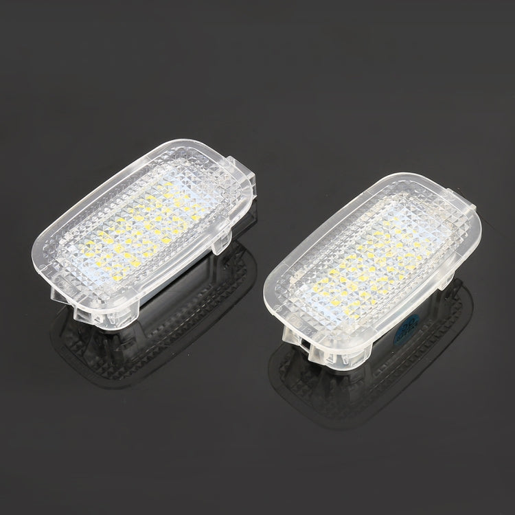 2 PCS LED Car DC 12V 1.5W 6000K 100LM Door Lights Lamps 18LEDs SMD-3528 Lamps for Mercedes Benz - Atmosphere lights by buy2fix | Online Shopping UK | buy2fix