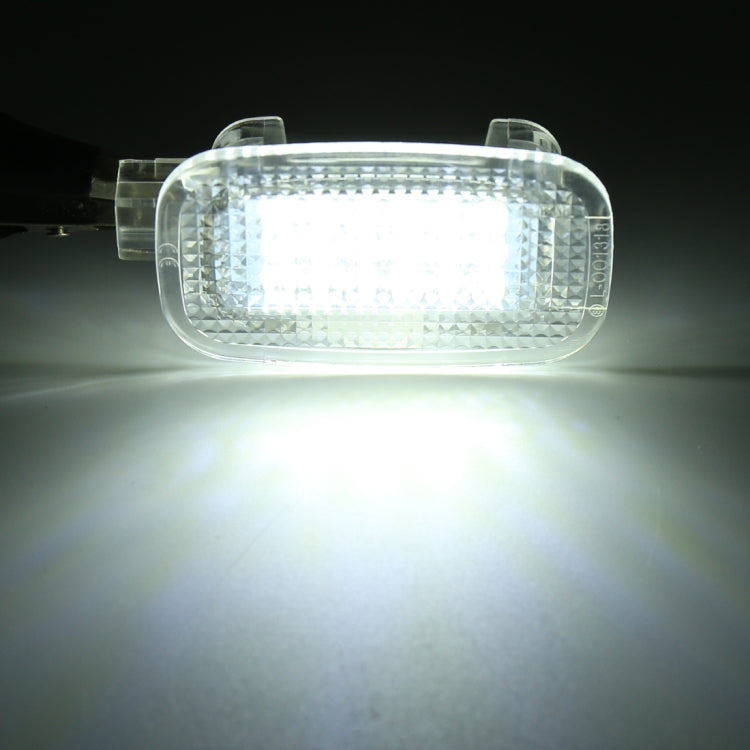 2 PCS LED Car DC 12V 1.5W 6000K 100LM Door Lights Lamps 18LEDs SMD-3528 Lamps for Mercedes Benz - Atmosphere lights by buy2fix | Online Shopping UK | buy2fix