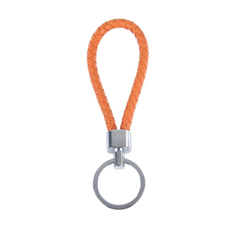 5pcs Car Key Ring Holder With Leather Strip (Orange) by buy2fix